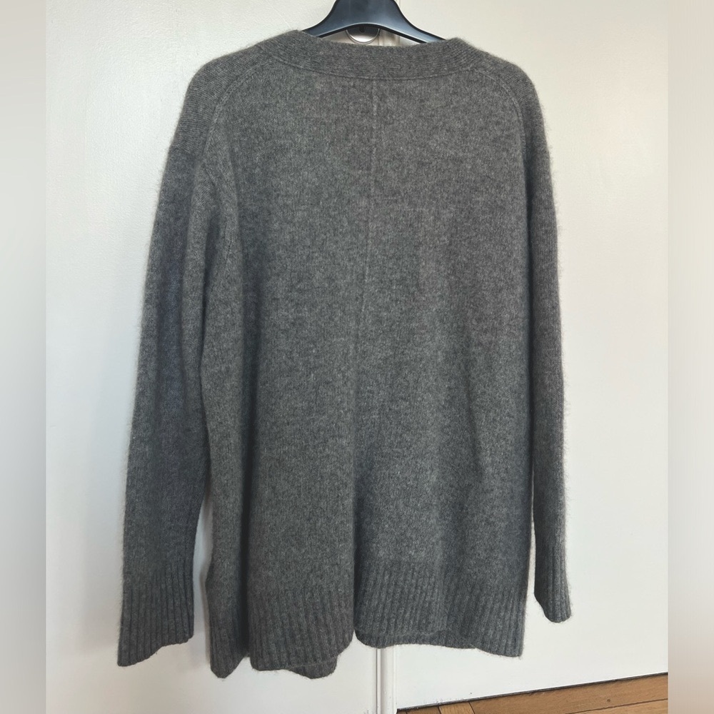 BASH Heather Grey Wool Oversized Cardigan - Picture 7 of 15